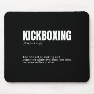 Alfombrilla De Ratón Definición de cita divertida de hobby de kickboxin