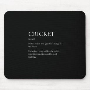 Alfombrilla De Ratón Definición de cricket - Explicación divertida y sa