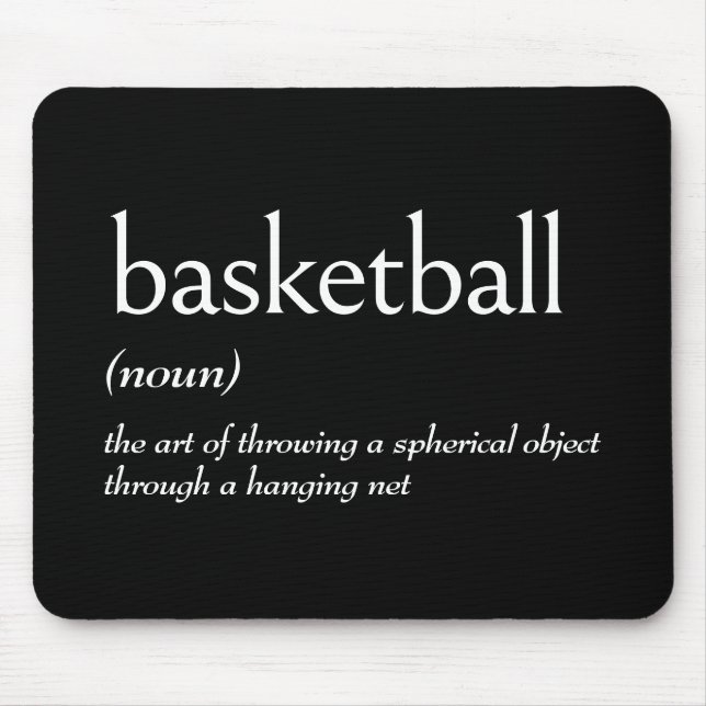 Alfombrilla De Ratón Definición De Diccionario Para BASKETBALL (Frente)