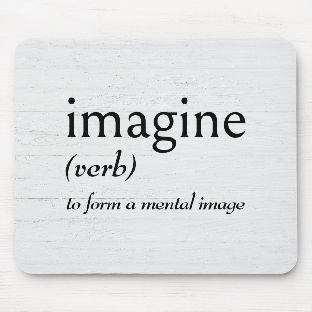Alfombrilla De Ratón Definición de diccionario para IMAGINA (Frente)