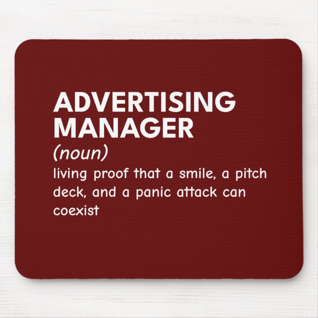 Alfombrilla De Ratón Definición de Gerente de Marketing Relacionable (Frente)