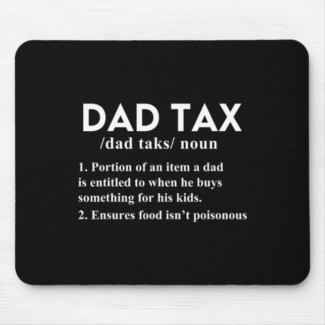 Alfombrilla De Ratón Definición de impuesto divertida de impuestos padr (Frente)