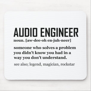 Alfombrilla De Ratón Definición de ingeniería de audio divertido ingeni