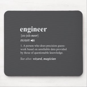 Alfombrilla De Ratón Definición de ingeniero divertida ingeniería mecán