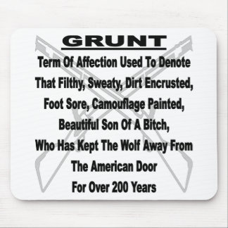 Alfombrilla De Ratón Definición de la GRUNT Militar de los Estados Unid