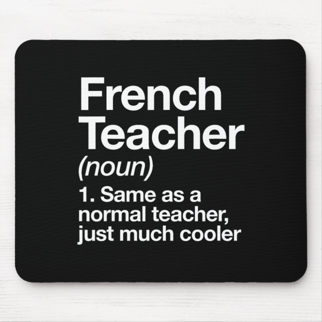 Alfombrilla De Ratón Definición de maestro divertido regreso a clases p (Frente)