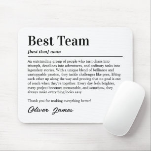 Alfombrilla De Ratón Definición de mejor equipo personalizada Oficina G