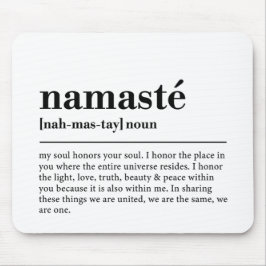 Alfombrilla De Ratón Definición de Namaste Yoga Meditación mínima moder