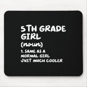Alfombrilla De Ratón Definición de niña de 5º grado divertida estudiant