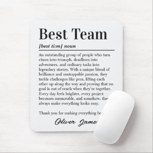 Alfombrilla De Ratón Definición de oficina del mejor equipo personaliza