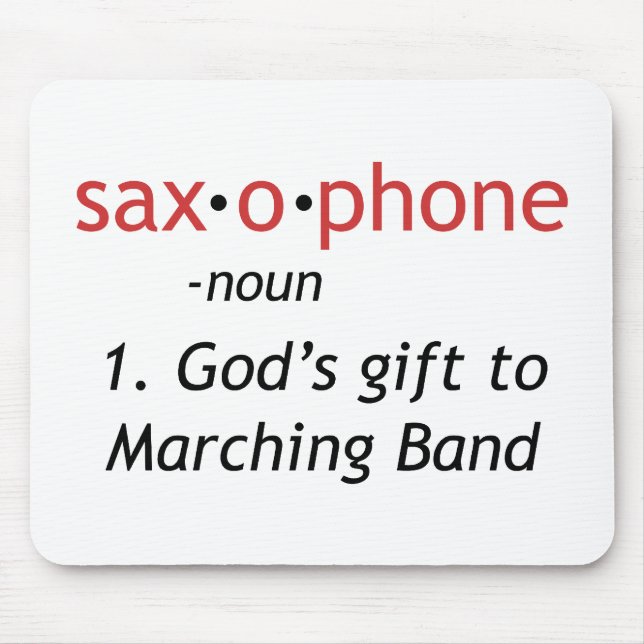 Alfombrilla De Ratón Definición de saxofón (Frente)