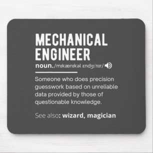 Alfombrilla De Ratón Definición divertida de ingeniero mecánico Ingenie