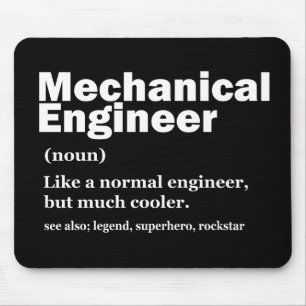 Alfombrilla De Ratón Definición divertida de ingeniero mecánico Ingenie
