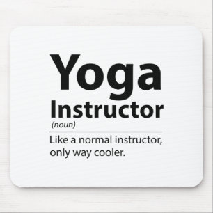 Alfombrilla De Ratón Definición divertida de instructor de yoga genial