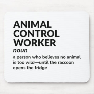 Alfombrilla De Ratón Definición divertida - Oficial de control de anima