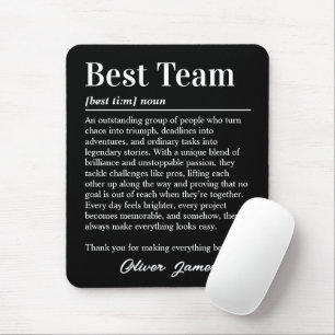 Alfombrilla De Ratón Definición personalizada del mejor equipo Agradeci