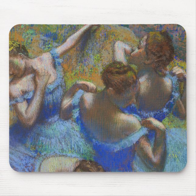 Alfombrilla De Ratón Degas Blue Dancers Pastel Fine Art Masterpiece (Frente)