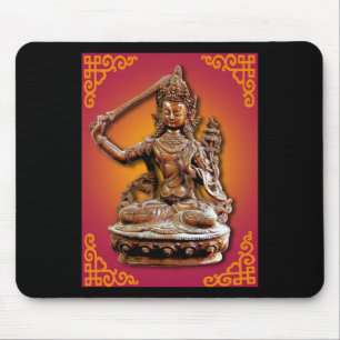 Alfombrilla De Ratón Deidad budista adornada antigua Manjushri Mousepad