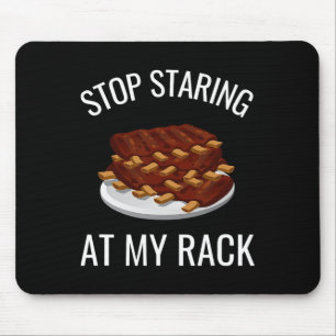 Alfombrilla De Ratón Deja De Mirar Mi Estante Divertido Rack De Costill