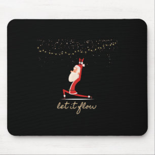 Alfombrilla De Ratón Deja que fluya Yoga Santa Asana Confeti Estrellas 