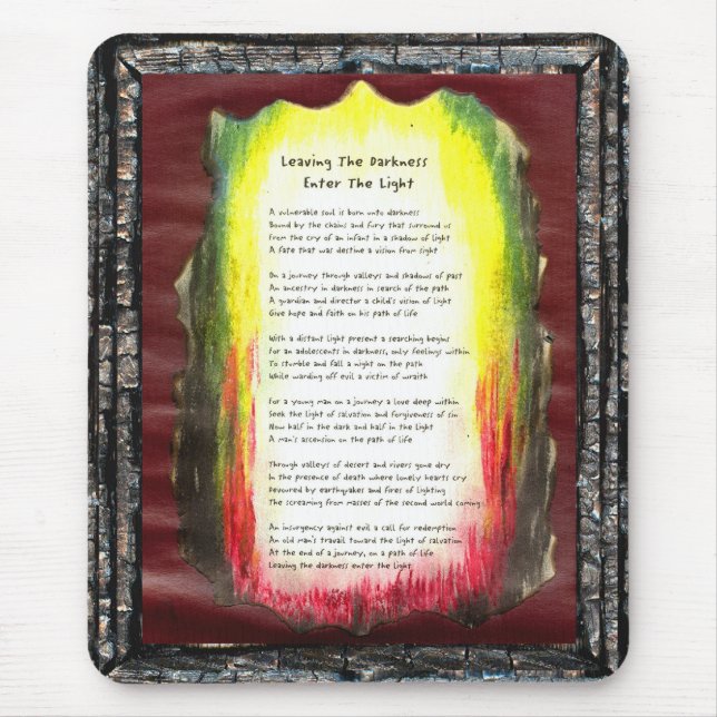 Alfombrilla De Ratón Dejar La Oscuridad, Entrar La Luz (Frente)