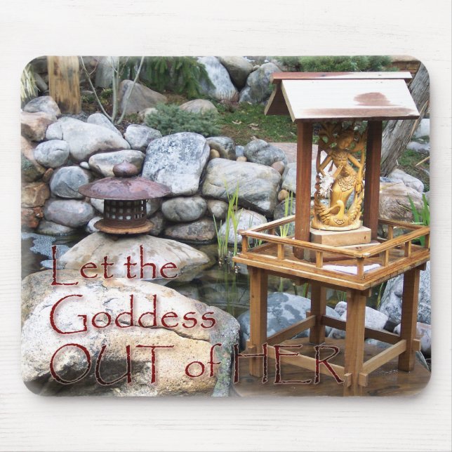 Alfombrilla De Ratón Deje a la diosa hacia fuera Mousepad (Frente)
