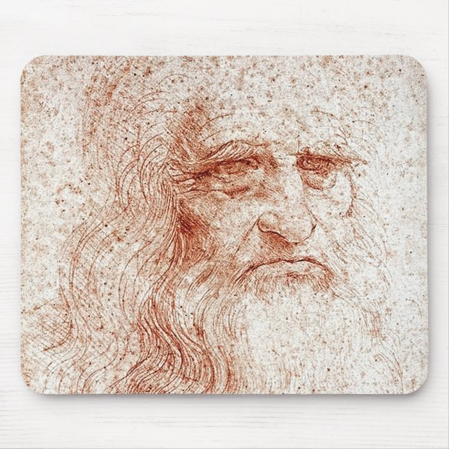 Alfombrilla de ratón del autorretrato de Leonardo  (Frente)