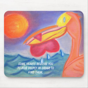 Alfombrilla De Ratón Del corazón de la zambullida mousepad