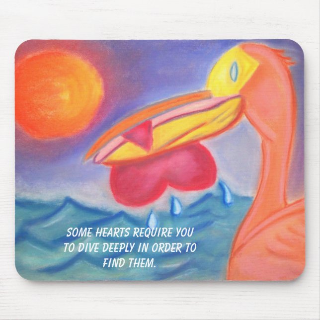 Alfombrilla De Ratón Del corazón de la zambullida mousepad (Frente)