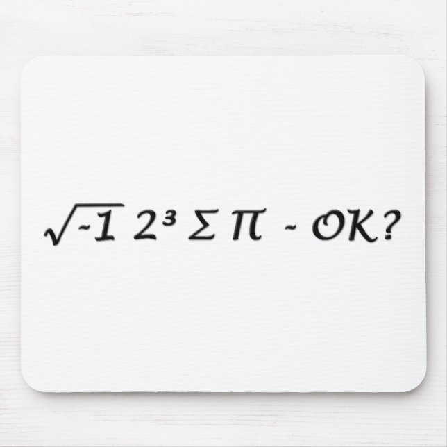 Alfombrilla De Ratón ¿∏ del ∑ del ³ √-1 2 - yo comí una cierta (Frente)