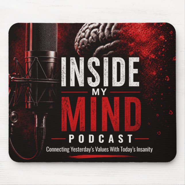 Alfombrilla de ratón del podcast Inside My Mind (Frente)