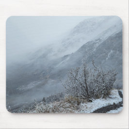 Alfombrilla de ratón del valle de montaña invernal