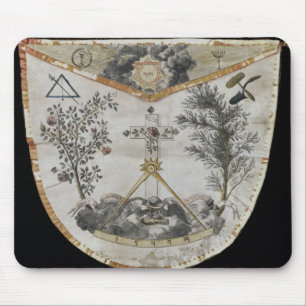 Alfombrilla De Ratón Delantal de un amo de la orden del Rosa-Croix