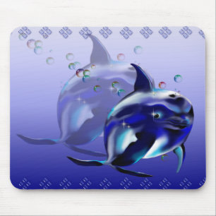 Alfombrilla De Ratón Delfín azul Mousepad