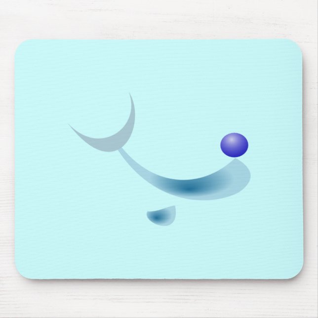 Alfombrilla De Ratón delfín estilizado Mousepad (Frente)