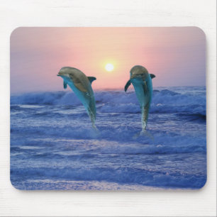 Alfombrilla De Ratón Delfines al amanecer
