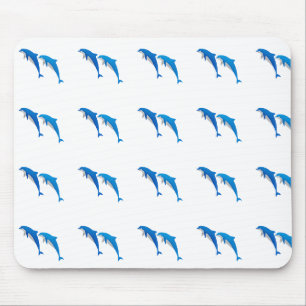 ALFOMBRILLA DE RATÓN DELFINES GRIS Y AZULES DE VERANO