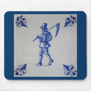 Alfombrilla De Ratón Delft Blue Tile - Plantilla