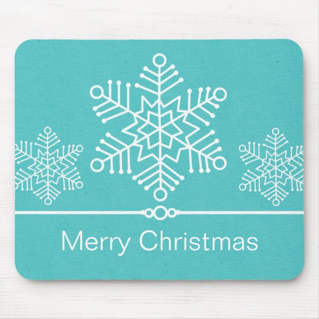 Alfombrilla De Ratón Delicados Navidades de Snowflakes Mousepad (Frente)