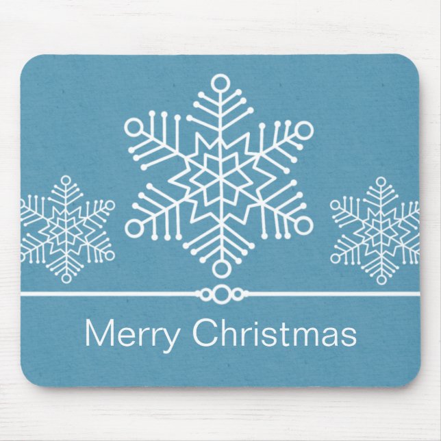 Alfombrilla De Ratón Delicados Navidades de Snowflakes Mousepad (Frente)