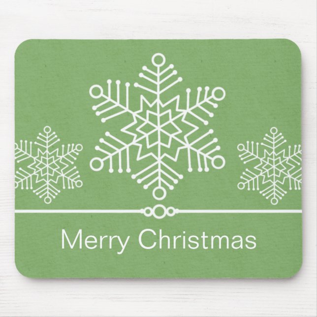 Alfombrilla De Ratón Delicados Navidades de Snowflakes Mousepad (Frente)
