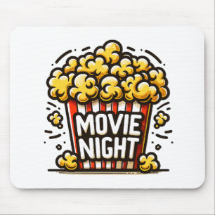 Alfombrilla De Ratón Delicia de Noche de Cine Palomitas Juguetonas