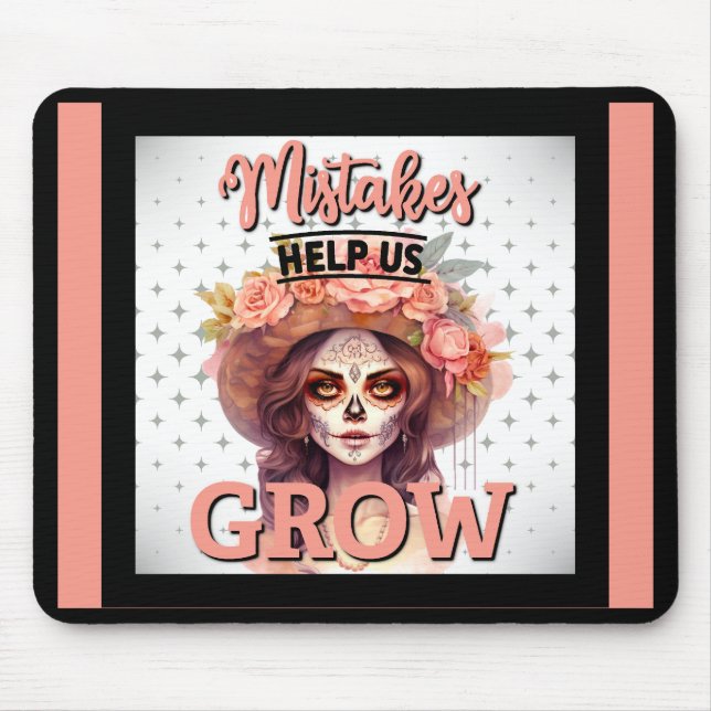 Alfombrilla De Ratón Delicias de cráneo de azúcar rosa (Frente)