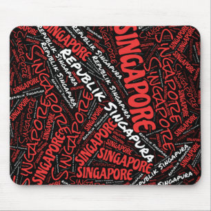 Alfombrilla De Ratón Deliciosa bandera de Singapur colorea patriótico