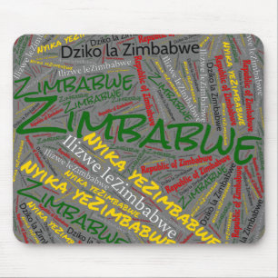 Alfombrilla De Ratón Deliciosa bandera de Zimbabue Colores patrióticos