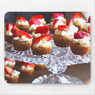 Alfombrilla De Ratón Delicioso postre de pasteles de fresa