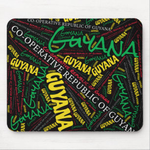Alfombrilla De Ratón Deliciosos colores de bandera de Guyana patriótico