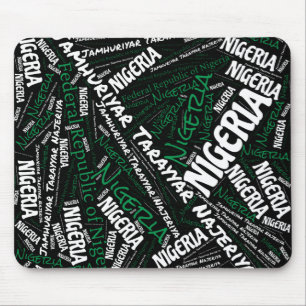 Alfombrilla De Ratón Deliciosos colores de bandera de Nigeria patriótic