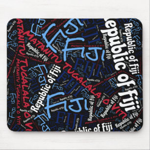Alfombrilla De Ratón Deliciosos colores de la bandera de Fiji patriótic