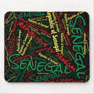 Alfombrilla De Ratón Deliciosos colores de la bandera de Senegal patrió